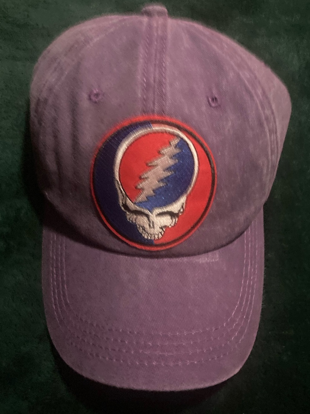 Grateful Dead Steal Your Face Hollowed Out Ponytail baseball Hat adjustable